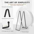 TR-LIFE 16 Inch Black Metal Plate Stand - Image 2