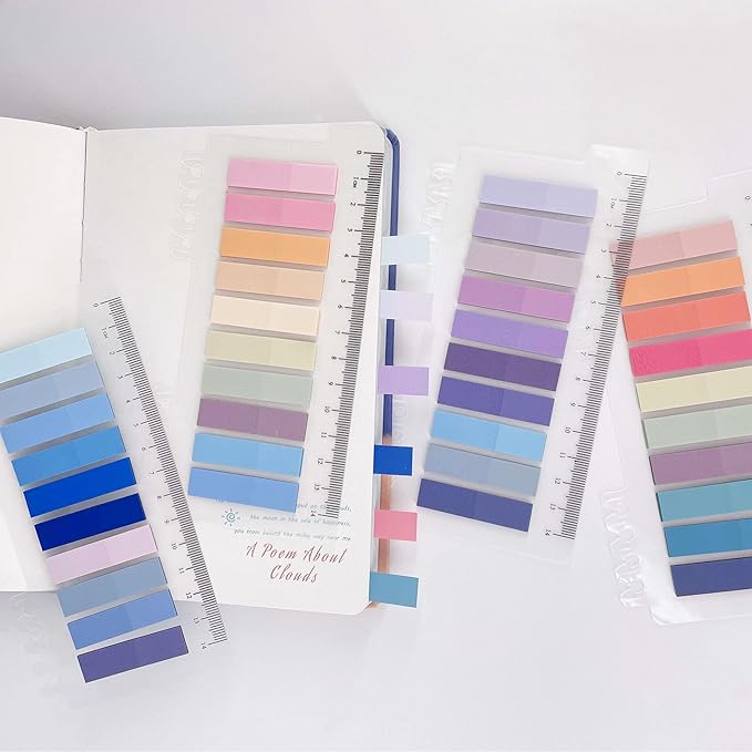 Potanro 800 Pcs Sticky Index Tabs, 4 Sheets Strip Index Tabs, Writable Page - Image 4