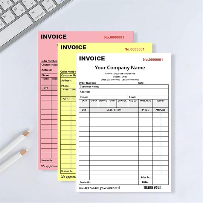 Custom Invoice Book in 3-Part /2-Part Receipt Book - Image 5