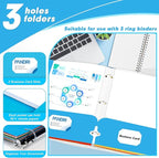 Two Pocket Portfolio Folders, PANDRI 60 Pack 3 Hole Punched 2 Pocket Folders - Image 4