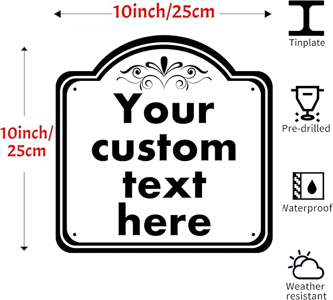 Custom Sign, Custom Indoor/Outdoor Decorative Sign，Aluminum Weatherproof Metal - Image 2
