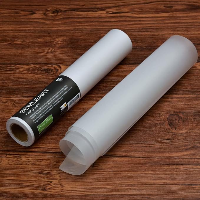 SEMLEART Artit's Tracing Paper roll, 32lb/50gsm, 17.5 inch x 25 Yard, - Image 6