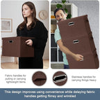 Graciadeco Large 17" 36 Quart Collapsible Stackable Storage Bins - Image 5