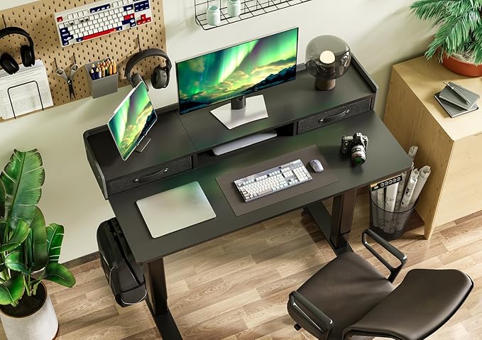 Claiks Standing Desk with Drawers, Stand Up Electric Standing Desk Adjustable - Image 2