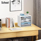 SHARKWOODS 5-Tier Wood Desk Organizer, Paper Tray Organizer - Image 7