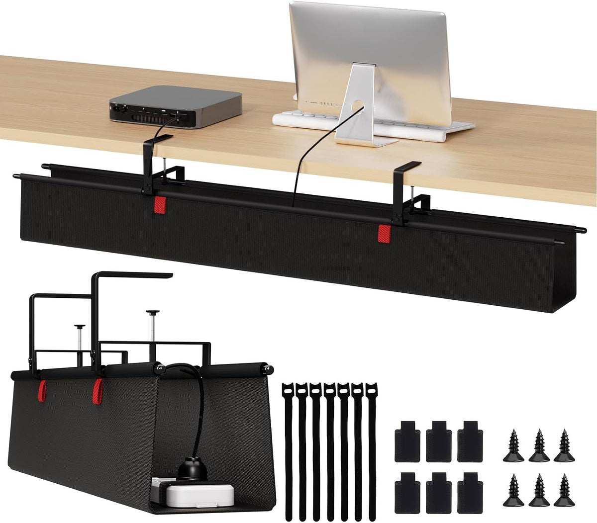 Under Desk Cable Management Tray