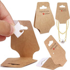 200PCS Bracelet Display Cards Sturdy Necklace Holder Cards Self Adhesive - Image 2