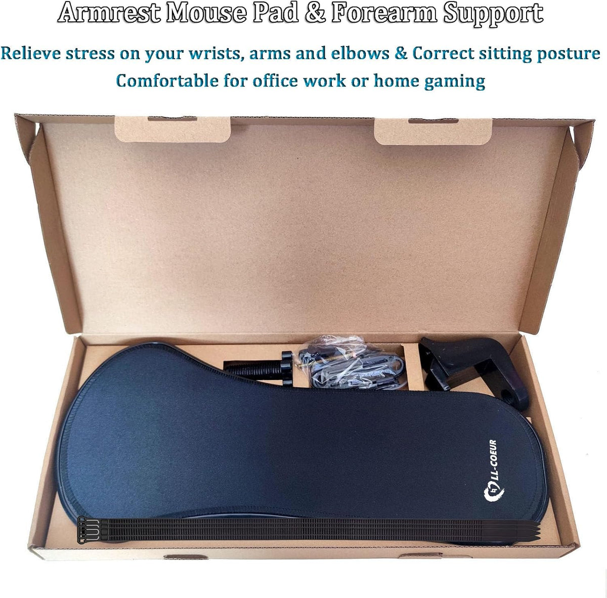 LL-COEUR Arm Support Wrist Rest for Table and Chair, Ergonomic Armrest Desk E...