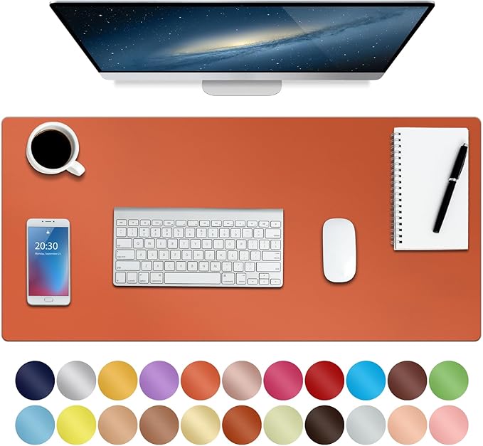 Boutilon Leather Desk Pad Protector, Non-Slip Mouse Pad, Laptop Desk Pad by Boutilon
