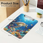 Luminzo Plastic Cute Clipboard Low-Profile Metal Clip, A4 Letter Size 9 x 12.5 - Image 2