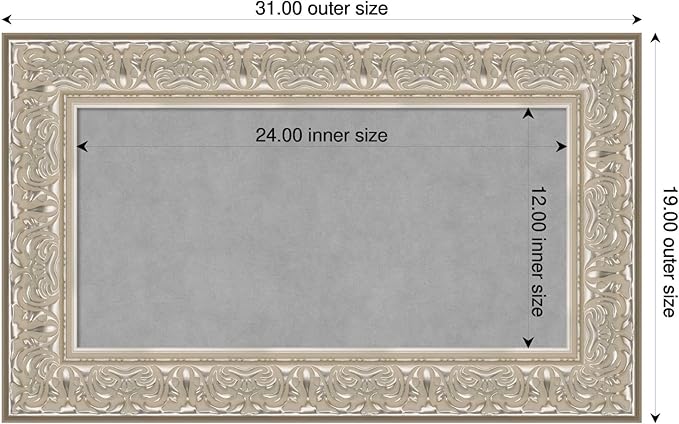 Amanti Art Silver Framed Magnetic Board 19x31 Small Vision Board - Image 2