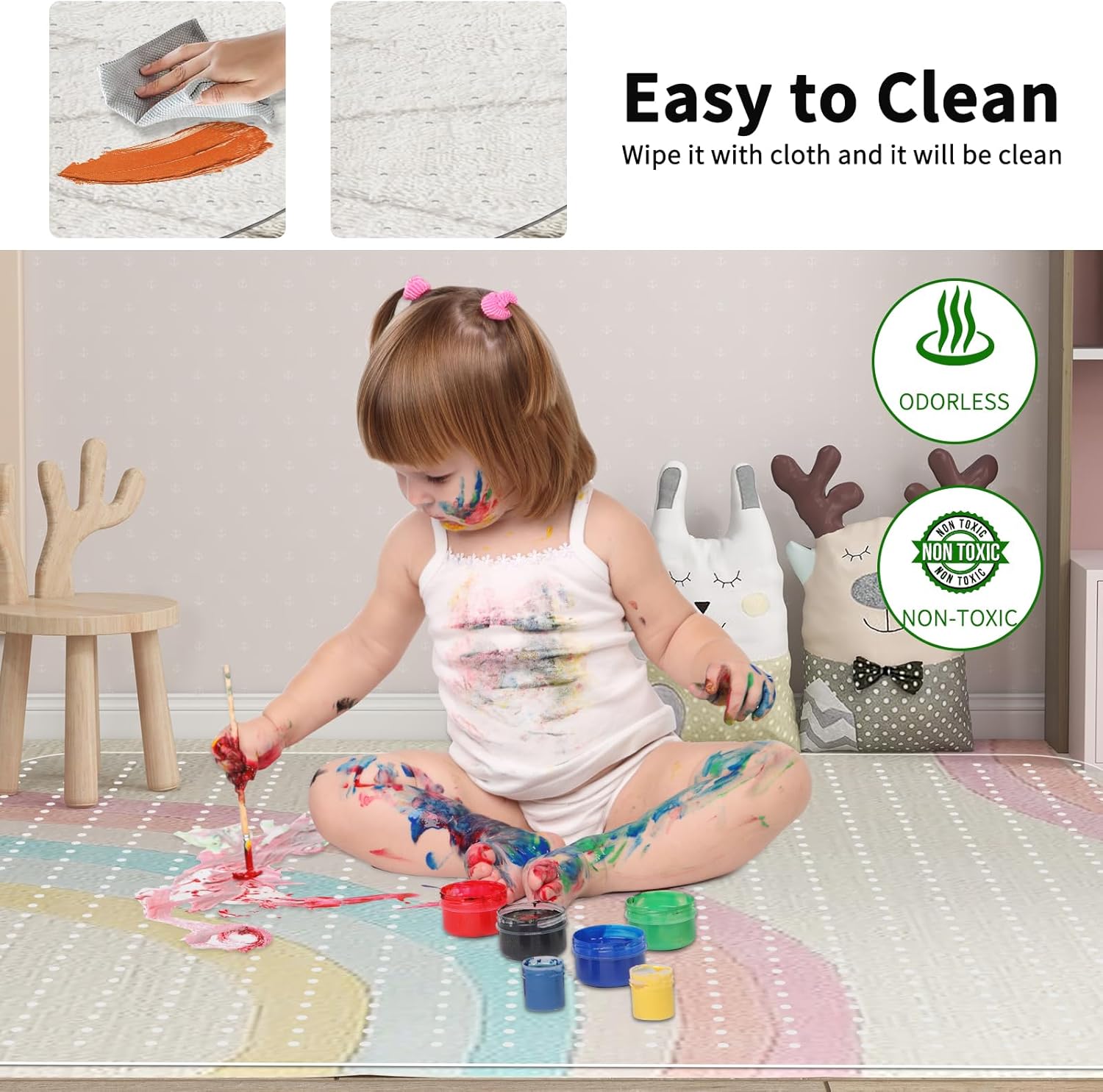 Office Chair Mat for Carpet 36" x 48" Clear PVC Rectangular | Computer Desk Chair Mat, Rolling Carpet Chair Mats with Non-Slip Studded, Carpet Protector for Home Office Low Pile Carpet