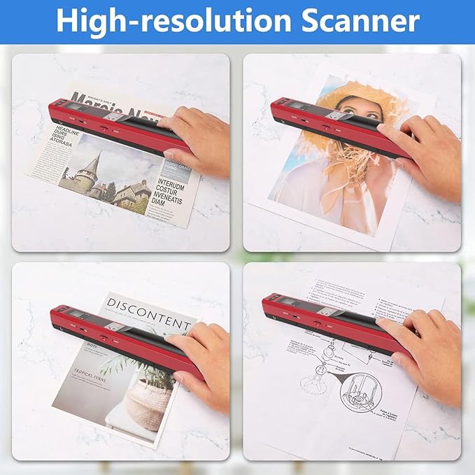 Zunate Portable A4 Handheld Scanner, 900 DPI USB Document, Photo Scanner - Image 6