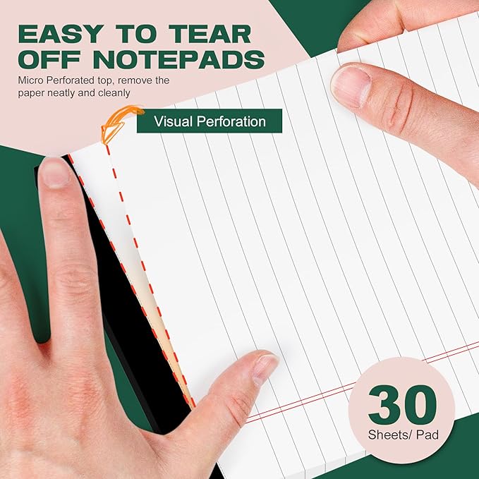 Roneky 12 Pack Note Pads 5x8, Small Legal Pads 5x8 White Writing Paper - Image 3