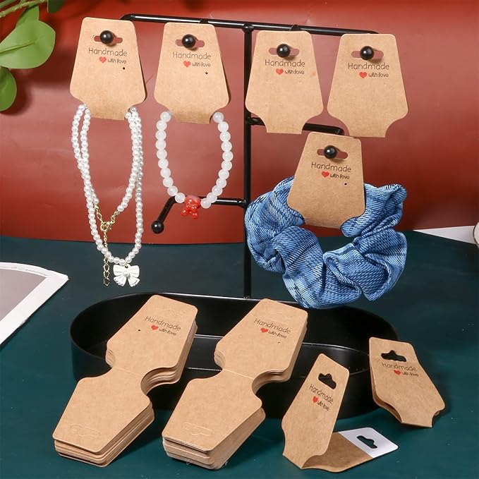 200PCS Bracelet Display Cards Sturdy Necklace Holder Cards Self Adhesive - Image 5