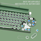 Adventurers Retro Typewriter-Style Mechanical Keyboard, 83 Keys, 75% Compact - Image 2