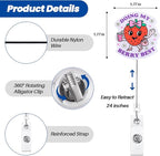 Doing My Berry Best Cute Strawberry Badge Reel, Retractable ID Card Badge - Image 3