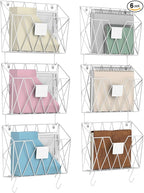 CADUKE 6 Pack Hanging Wall File Organizer Mesh Folder Holder Mail Magazine by CADUKE