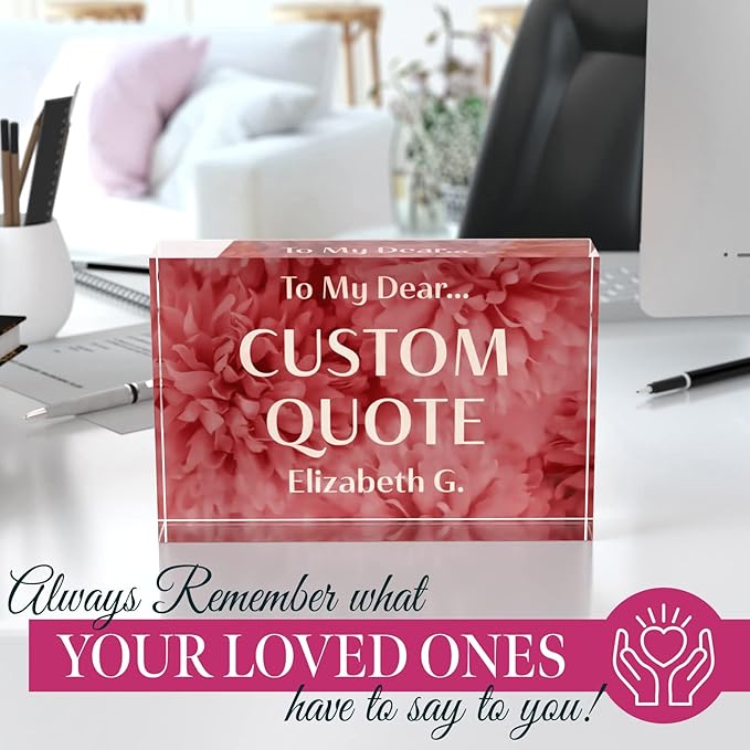 Personalized Gifts, Custom Quote Block Letter Board, Crystal-Clear Acrylic - Image 5