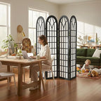 Asnefeli Room Divider 4 Panel, Japanese Shoji Privacy Screen - Image 2