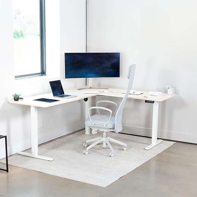 VIVO Electric Corner 75 x 63 inch L-Shaped Standing Desk, Memory Height - Image 8