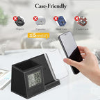 TopMade Wireless Charger with Pen Holder, Leather Desk Nightstand Organizer - Image 6