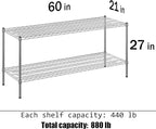 Regal Altair 21" Deep x 60" Wide x 27" Height Wire Shelving Kit | 2-Tier | NSF - Image 3