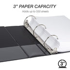 Samsill Economy 3 Inch 3 Ring Binder Bulk Pallet, Made in The USA, Round Ring - Image 3