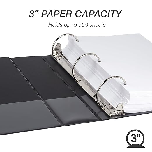 Samsill Economy 3 Inch 3 Ring Binder Bulk Pallet, Made in The USA, Round Ring - Image 3
