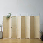 Furnnylane 8 Panel Room Divider and Folding Panel Screen, Bamboo Panel Divider - Image 2