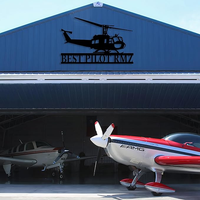 Personalized Metal Airplane Wall Art, Airplane Name Sign, Customized Pilot Name - Image 5