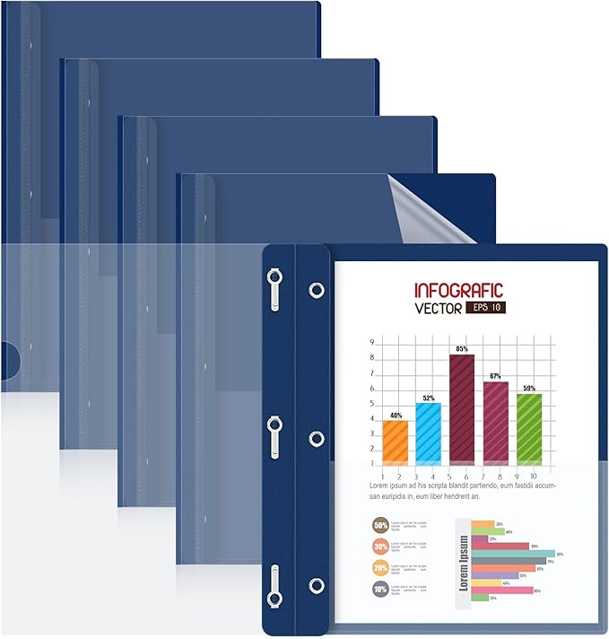 HAUTOCO 5 Pack Plastic Report Covers by HAUTOCO