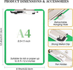 TFDLCG zm Green Clipboard with Pen Holder, Plastic Clipboard Standard Letter A4 - Image 3