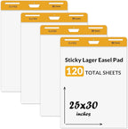 SUNEE Sticky Easel Pads, 25x30 Inches, 30 Sheets/Pad, 4 Pack – Self Stick Flip by SUNEE