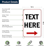 Custom Arrow, Custom Directional Sign, Right Arrow, 12x18 Inches, 55 mil thick - Image 6
