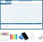 Lincia Large Magnetic Gantt Chart Whiteboard Kit 24" x 36" Reusable Visualize