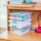 Sterilite 24-Pack Clip Box, Stackable Clear Plastic Bins - Image 8