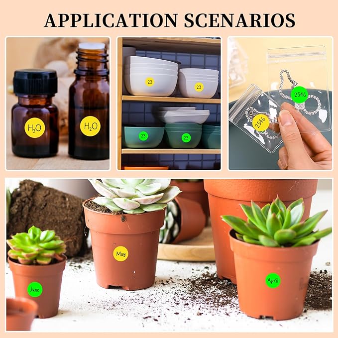PARLAIM 2 Rolls 2000PCS 3/4" Round Circle Color-Code Dot Stickers, 2 Color - Image 6