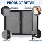 SWANCROWN Enclosed Bulletin Board 48x36in, Outdoor Bulletin Board Weatherproof - Image 3