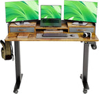 Claiks Standing Desk with Drawers, Stand Up Electric Standing Desk Adjustable by CLAIKS