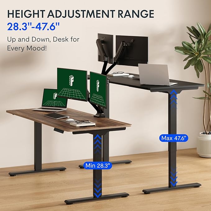 FLEXISPOT 71x32 Inch Large Dual Motor Electric Standing Desk, Creative Studio - Image 5