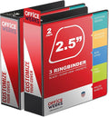 Performore Premium 3 Ring Binder, Professional Angle D Ring 2.5 Inch, by RingBinder