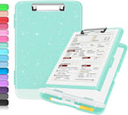 Sooez Glitter Clipboard with Storage, High Capacity Clip Boards 8.5x11 with Pen by Sooez