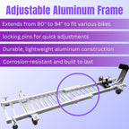 the usa trailer store talon motorcycle garage dolly, front angle view
