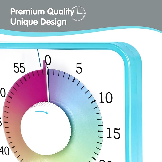 Visual Timer 7.5 inch; 60 Minute 1 Hour Countdown Timer - Image 4