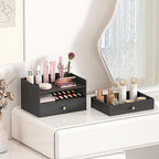 Bamboo Desk Organizer with Drawers Wooden Desktop Storage Drawers - Image 7