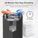 Bonsaii 16-Sheet Microcut Paper Shredder, 60-Minute Home Office Heavy Duty - Image 2