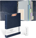 Ospelelf 3 Ring Binder With Clipboard 1 Inch Leather by OspelelfOfficeSupplies