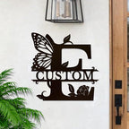 Personalized Custom Letter Name metal Signs, Custom Black Letter Monogram Wall - Image 2