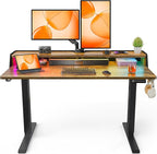 ErGear Standing Desk with LED Strip, 48″ x 24″ Electric Height Adjustable RGB by ErGear